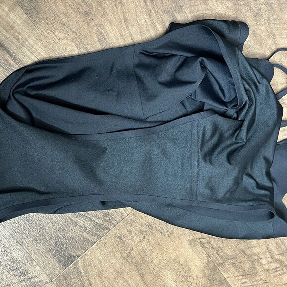 Black Scalloped Swimsuit Cheeky High Cut - Picture 8 of 8